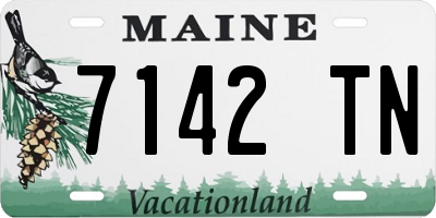 ME license plate 7142TN