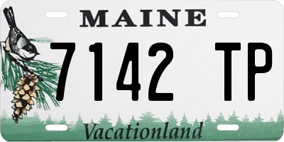 ME license plate 7142TP