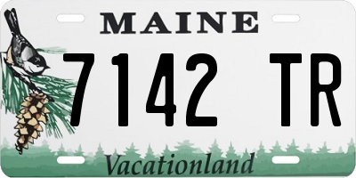 ME license plate 7142TR