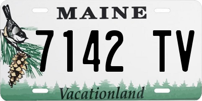 ME license plate 7142TV