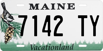 ME license plate 7142TY