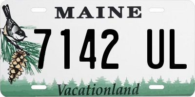 ME license plate 7142UL