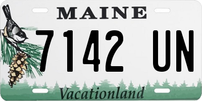 ME license plate 7142UN