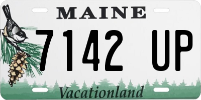 ME license plate 7142UP