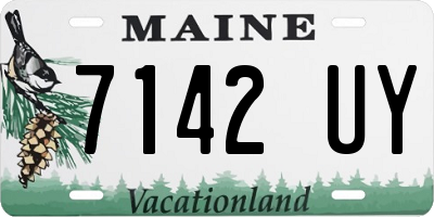 ME license plate 7142UY