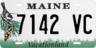 ME license plate 7142VC