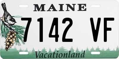 ME license plate 7142VF