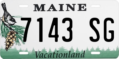 ME license plate 7143SG