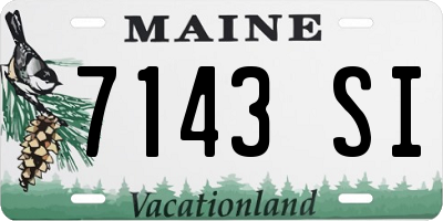 ME license plate 7143SI