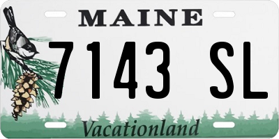 ME license plate 7143SL