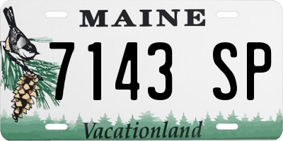 ME license plate 7143SP