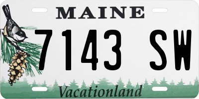 ME license plate 7143SW