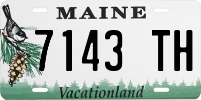 ME license plate 7143TH