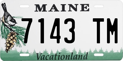 ME license plate 7143TM