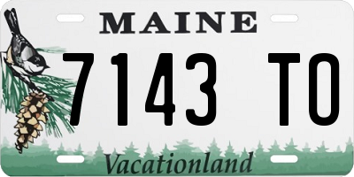 ME license plate 7143TO