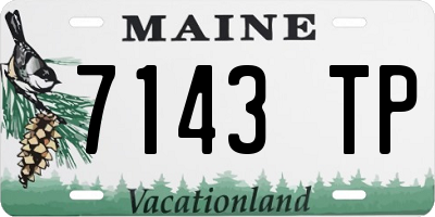 ME license plate 7143TP