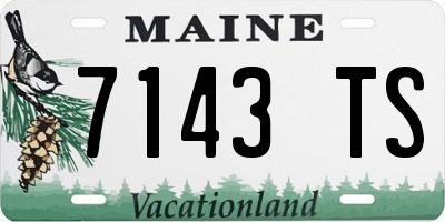 ME license plate 7143TS