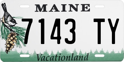 ME license plate 7143TY