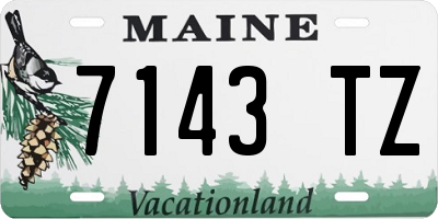 ME license plate 7143TZ