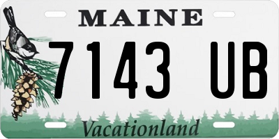 ME license plate 7143UB