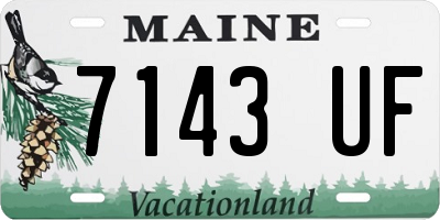 ME license plate 7143UF