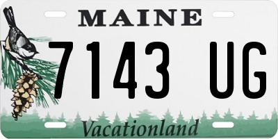 ME license plate 7143UG