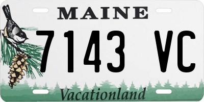 ME license plate 7143VC