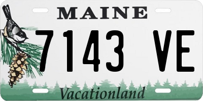 ME license plate 7143VE