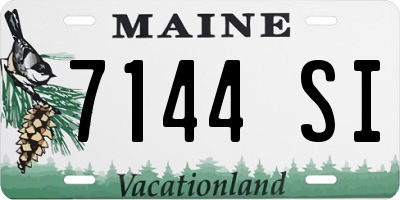 ME license plate 7144SI