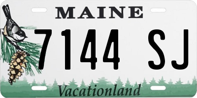ME license plate 7144SJ