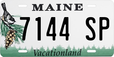 ME license plate 7144SP