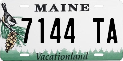 ME license plate 7144TA