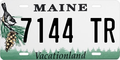 ME license plate 7144TR
