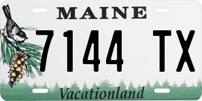 ME license plate 7144TX