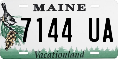 ME license plate 7144UA