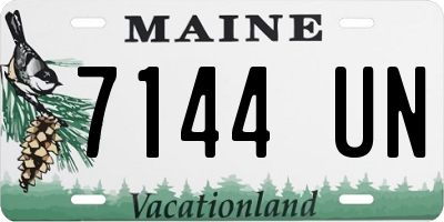 ME license plate 7144UN