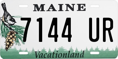 ME license plate 7144UR