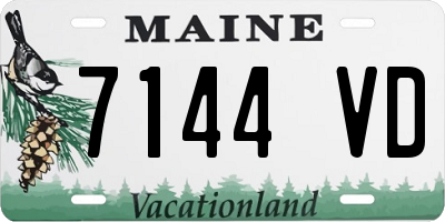 ME license plate 7144VD