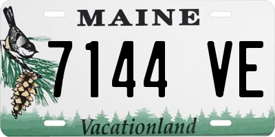 ME license plate 7144VE