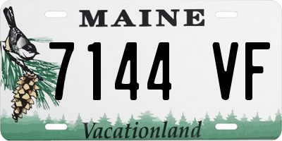 ME license plate 7144VF