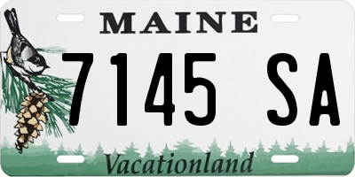 ME license plate 7145SA