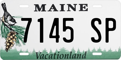 ME license plate 7145SP