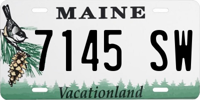 ME license plate 7145SW