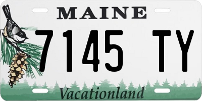 ME license plate 7145TY