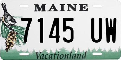 ME license plate 7145UW
