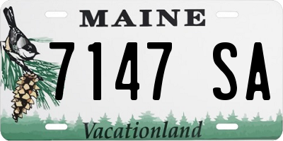 ME license plate 7147SA