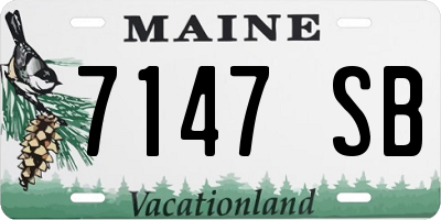 ME license plate 7147SB