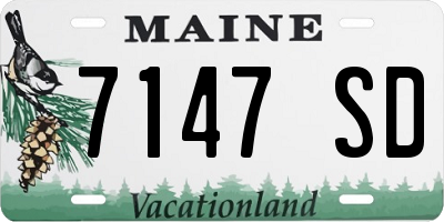 ME license plate 7147SD