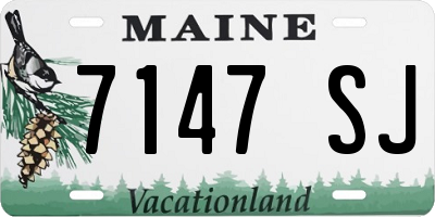 ME license plate 7147SJ