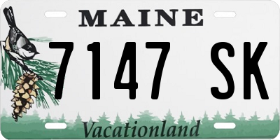 ME license plate 7147SK